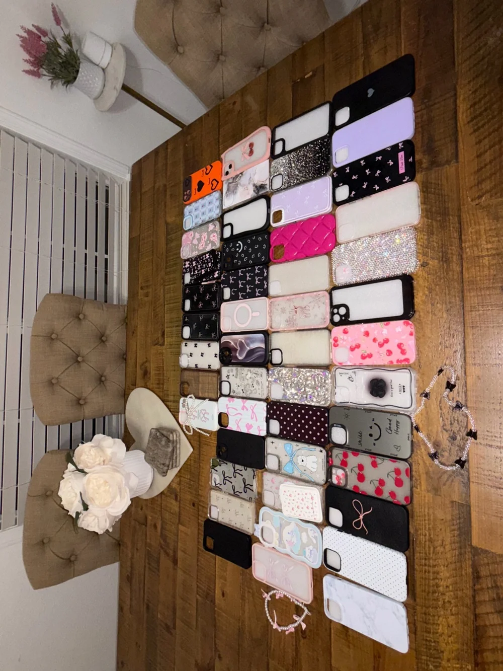 Assorted Pink, Black & White Decorative Phone Case Collection iPhone 14 cases